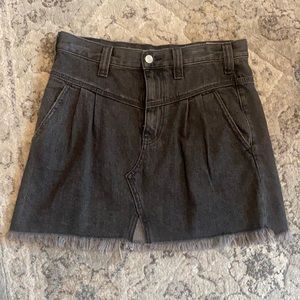 Free people black denim skirt